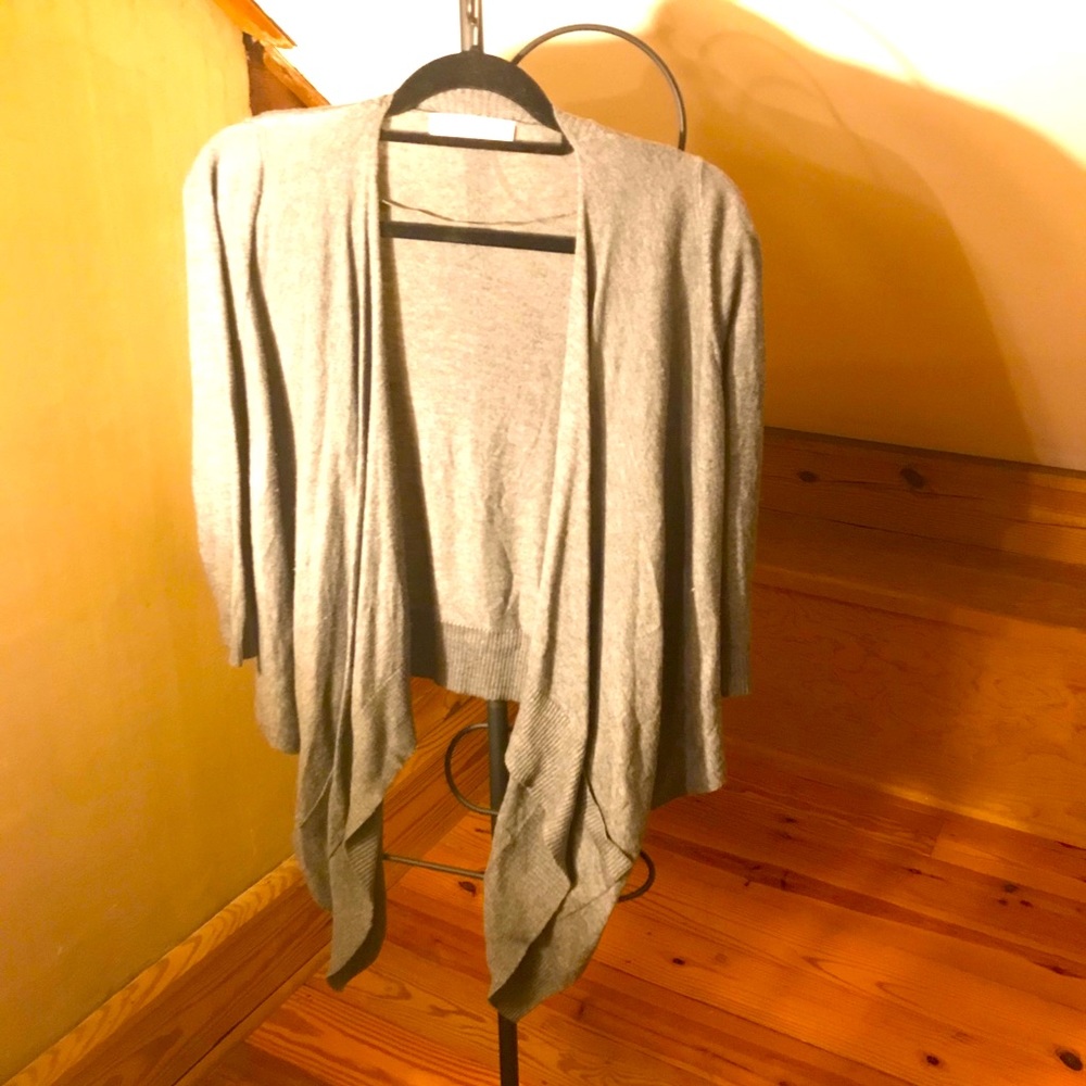 Ann Taylor LOFT Gray Wrap Cardigan, EUC, S